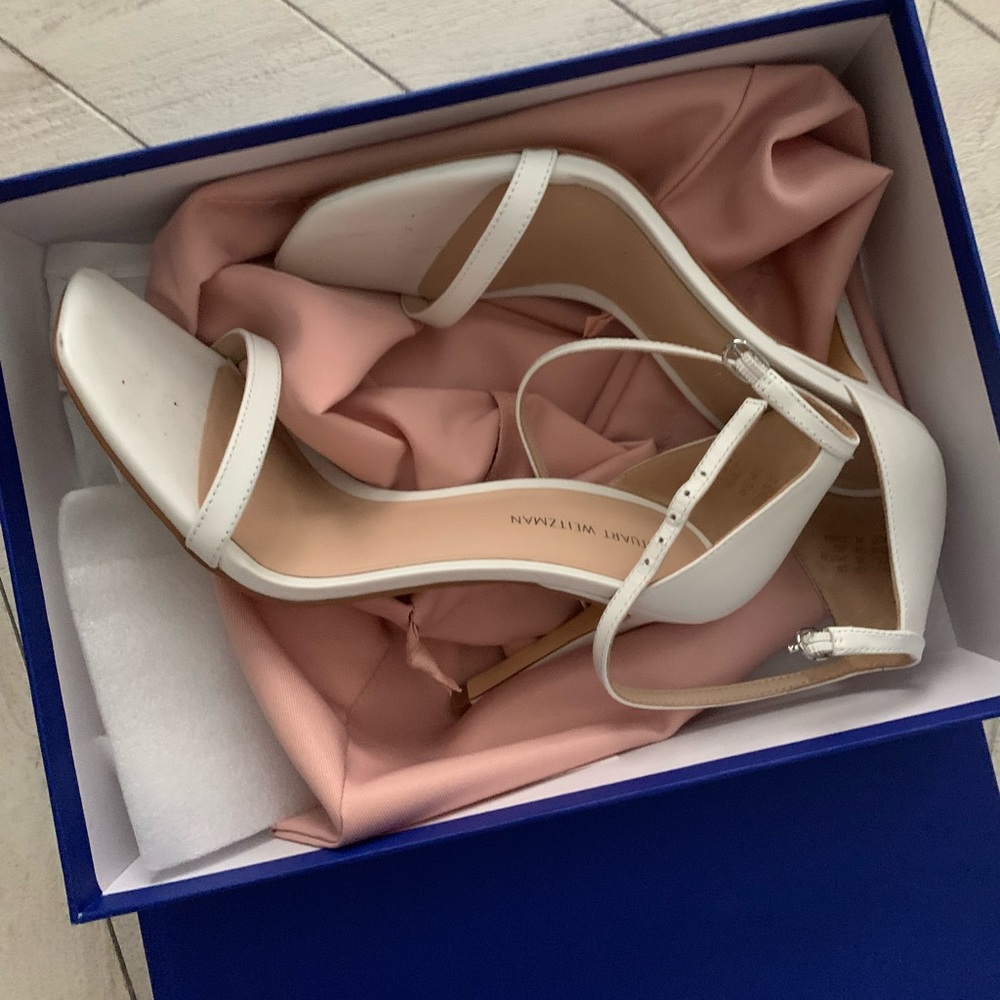💍👰🏻‍♀️Stewart Weizmann white heels